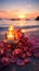 Experience pure romance by the sea candles, flowers, sunset, and love filled moments