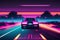 Experience the Retro Vibes Car Driving at Night.