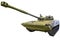 Experienced light amphibious tank sample 685 isolated