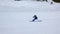 Experienced Skier on the Ski Slope. Slow Motion