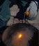 An experienced welder at work. Preparation and welding process of cast iron furnace. Selection focus. Shallow depth of field