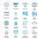 Experiential marketing flat icon collection set vector illustration.