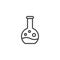 Experiment flask line icon