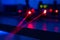 Experiment with a red laser in a physics lab