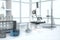 Experimental apparatus with an empty laboratory,white background,3d rendering