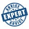 Expert advice rubber vector stamp