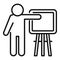 Expert mentor icon outline vector. Training career