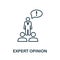 Expert Opinion outline icon. Thin line concept element from business management icons collection. Creative Expert Opinion icon for