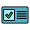 Expertise of accounts icon color outline vector