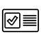 Expertise of accounts icon, outline style