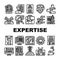 Expertise Business Processing Icons Set Vector