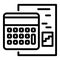 Expertise in calculations icon, outline style