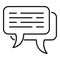 Expertise chat icon, outline style