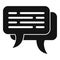 Expertise chat icon, simple style