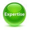 Expertise glassy green round button
