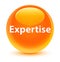 Expertise glassy orange round button