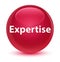 Expertise glassy pink round button