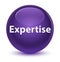 Expertise glassy purple round button