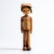 Expertly Crafted Wooden Figure Of A Boy With A Hat