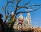 Expiatorio Church Facade scene in Leon Guanajuato Mexico.