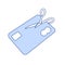 Expired Credit Card Thin Line Vector Icon. Cancel a plastic card outline illustration isolated on the white background