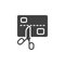 Expired credit card vector icon