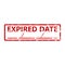 Expired date rubber stamp. Vector illustration