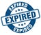 expired stamp. expired label. round grunge sign