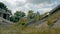 Exploded highway bridge in the Donbass.