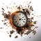 An Exploding Alarm Clock Sends Shards Flying Through the Air