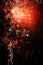 Exploding fireworks, digitally enhanced.