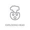 Exploding Head emoji linear icon. Modern outline Exploding Head