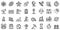Exploration icons set, outline style