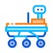 Exploration Mars Rover Icon Outline Illustration