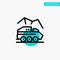 Exploration, Planet, Rover, Surface, Transport turquoise highlight circle point Vector icon