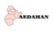 Explore Ardahan Province\\\'s Regions with a Detailed Vector Map