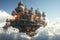 Explore a floating city where airships of