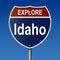 Explore Idaho highway sign