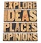 Explore ideas, places, opinions