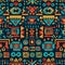 Explore intricate symmetry in seamless aztec patterns