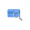 Explore, magnifier, Banking, cash, Check, banking two color blue and gray icon