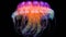Explore the Ocean\\\'s Depths with Mesmerizing Jellyfish in Vibrant Neon Colors
