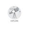 Explore Telescope Astronomy Science Icon