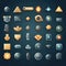 Explore a Vast Collection of Gaming User Interface Icons in the Game UI Assets Set. Generative AI