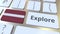 Explore word and national flag of Latvia on the buttons of the keyboard. 3D animation