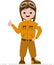 Explorer and aviator children character mascot vector illustratration