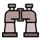 Explorer binoculars icon, outline style