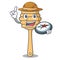 Explorer honey spoon mascot cartoon