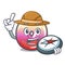 Explorer jelly ring candy mascot cartoon