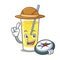 Explorer lemonade mascot cartoon style